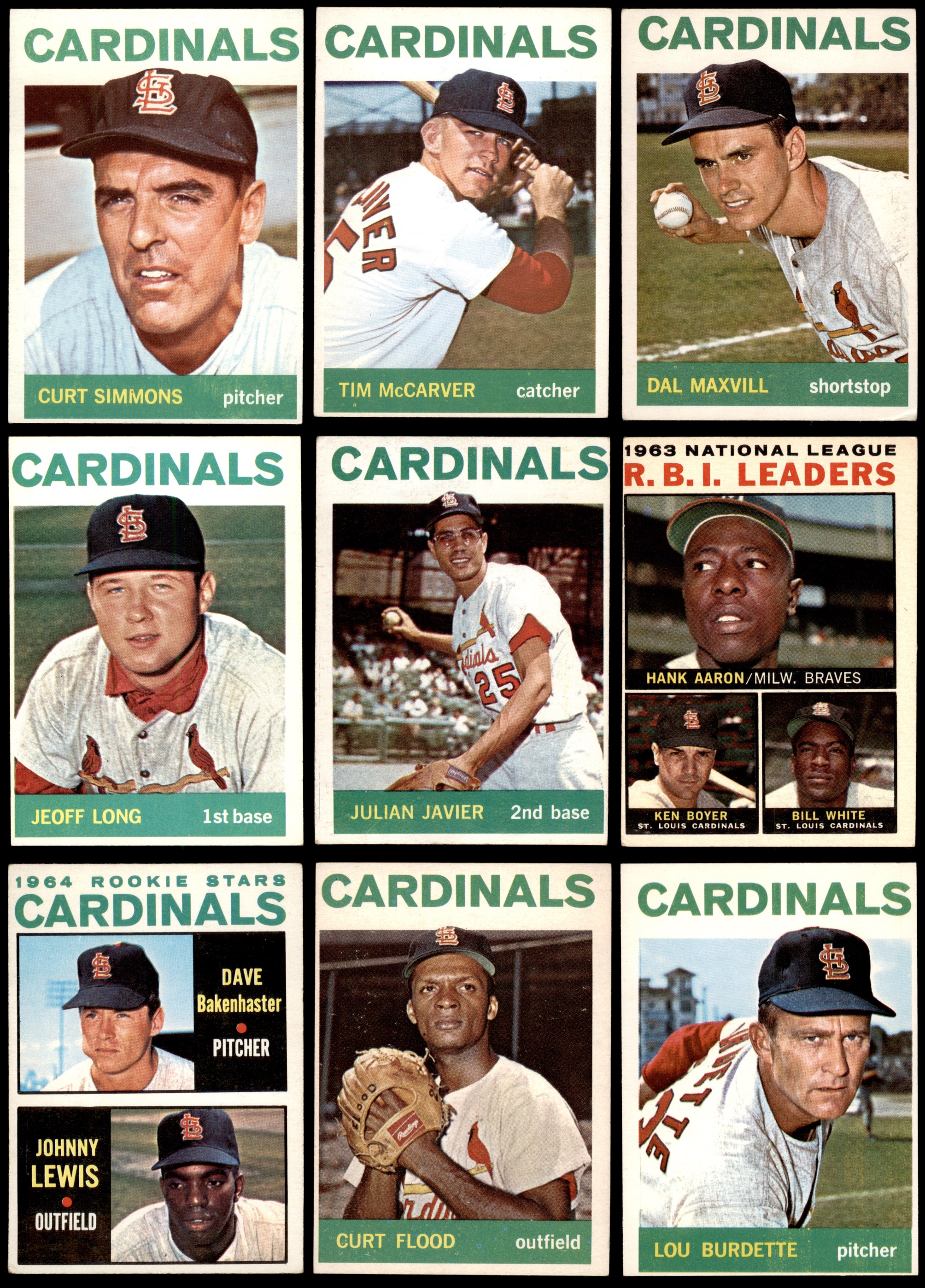 1964 Topps St. Louis Cardinals Team Set 3 - VG | eBay
