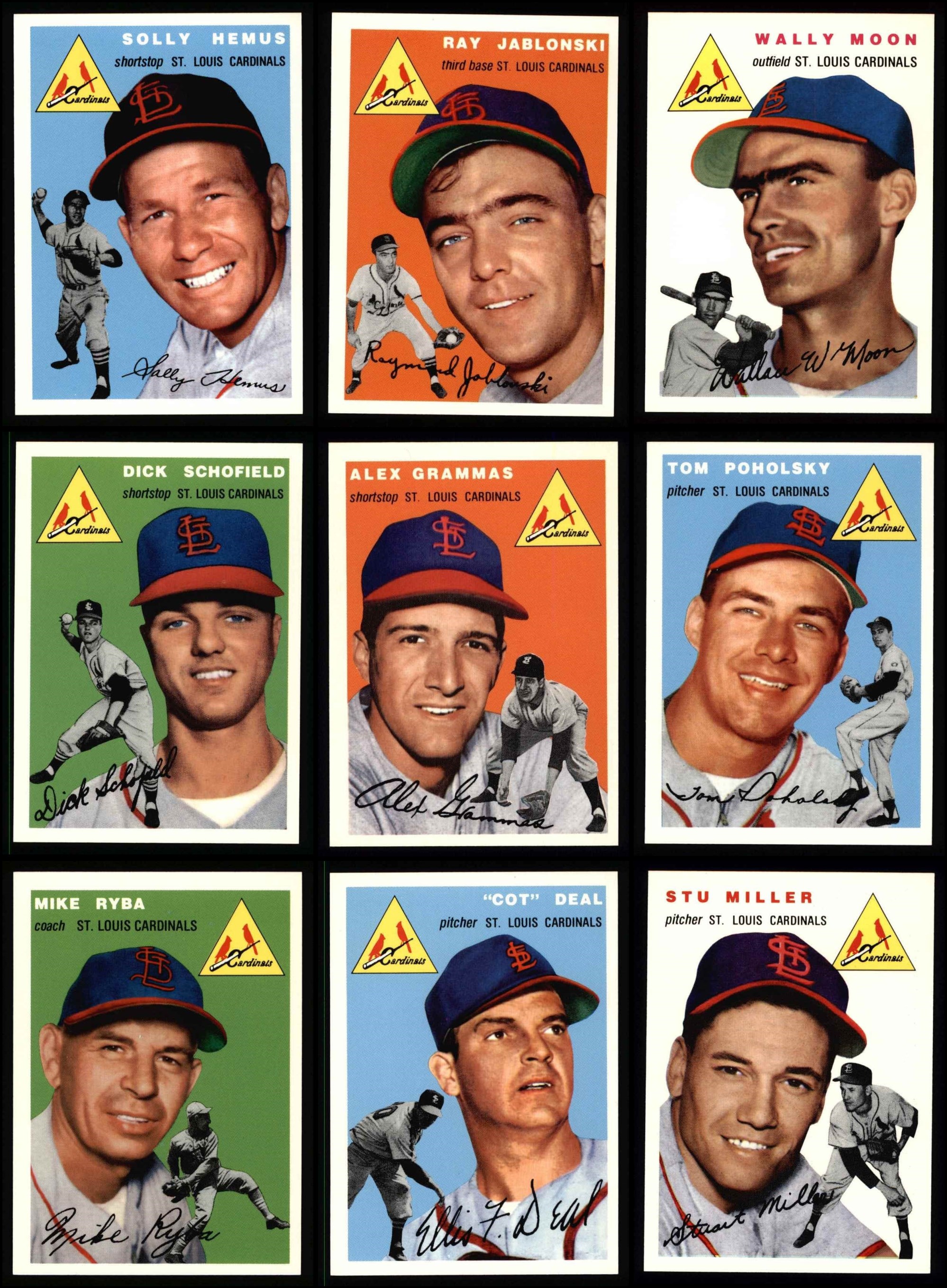 1954 Topps REPRINT St. Louis Cardinals Team Set 8 - NM/MT | eBay