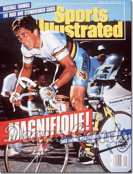 1990 Sports Illustrated - With Label   July 30  -  Greg Lemond Cycling