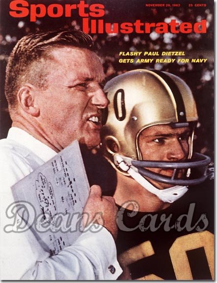 1962 Sports Illustrated - No Label   November 26  -  Paul Dietzel Army Football