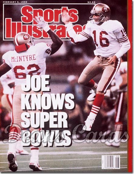 1990 Sports Illustrated - With Label   February 5  -  Joe Montana & Guy McIntyre 49ers Super Bowl