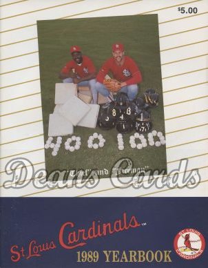 1989 St. Louis Cardinals Yearbook - Coleman/Worrell