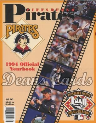 1994 Pittsburgh Pirates Yearbook - Jim Leyland/Orlando Merced/ot