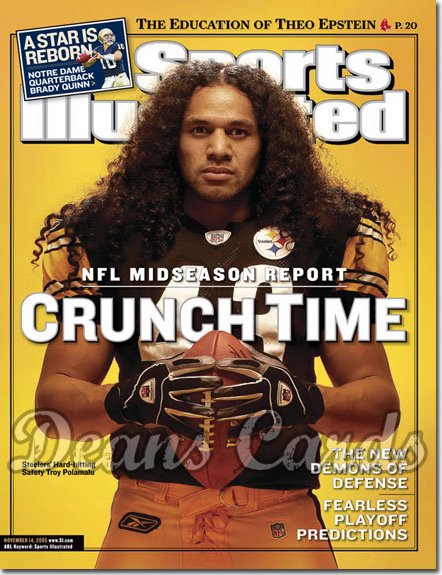 2005 Sports Illustrated - With Label   November 14  -  Troy Polamalu Pittsburgh Steelers