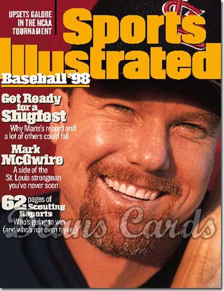 1998 Sports Illustrated - With Label   March 23  -  Mark McGwire St. Louis Cardinals Baseball Issue
