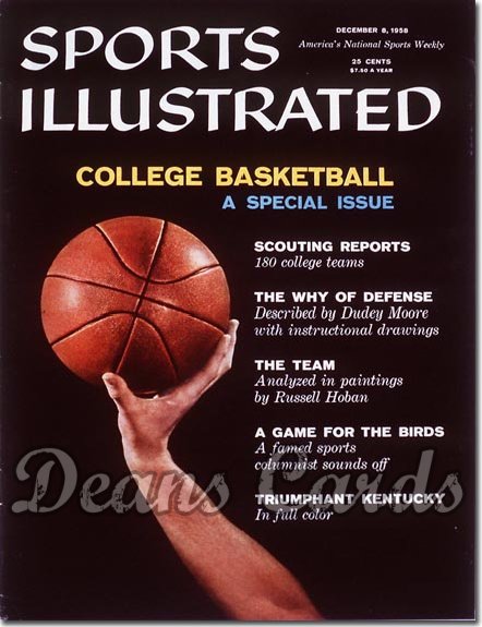 1958 Sports Illustrated - No Label   December 8  -  College Basketball Issue