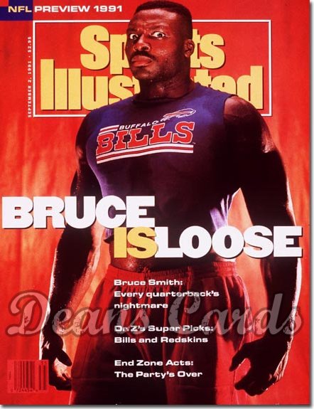 1991 Sports Illustrated - With Label   September 2  -  Bruce Smith (Buffalo Bills) Pro Football Issue