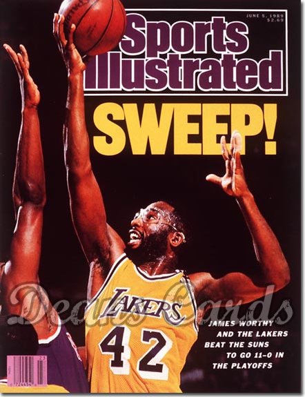 1989 Sports Illustrated - With Label   June 5  -  James Worthy (Los Angeles Lakers)