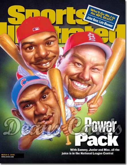 2000 Sports Illustrated - With Label   March 6  -  McGwire Sosa & Griffey (Cardinals Cubs & Reds)