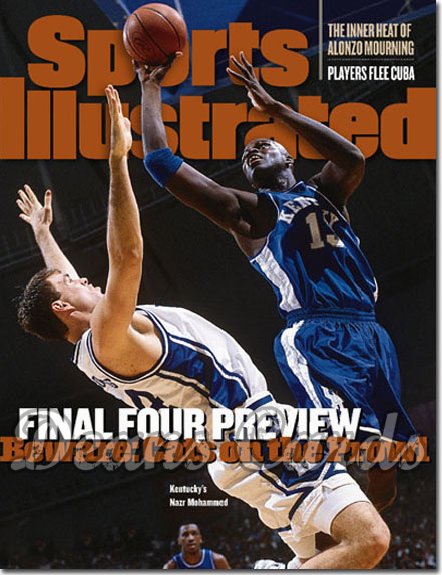 1998 Sports Illustrated - With Label   March 30  -  Nazr Mohammed (Kentucky Wildcats)
