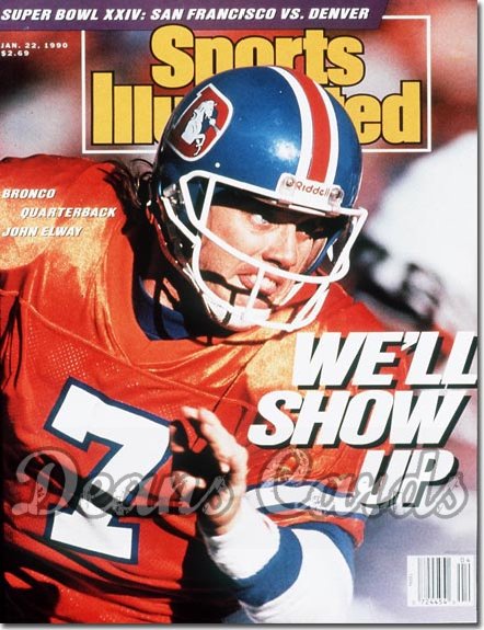 1990 Sports Illustrated - With Label   January 22  -  John Elway (Denver)