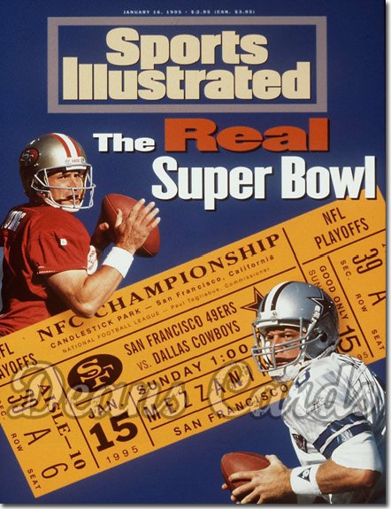 1995 Sports Illustrated - No Label   January 16  -  Troy Aikman (Dallas Cowboys) Steve Young (SF 49ers)