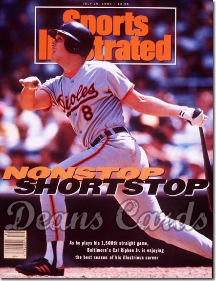 1991 Sports Illustrated - With Label   July 29  -  Cal Ripken Jr. (Baltimore Orioles)