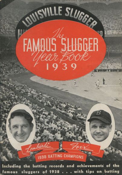 Famous Sluggers Yearbook 1939 Jimmy Foxx / Ernie Lombardi
