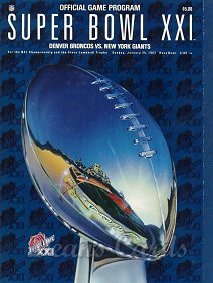 1987 Super Bowl XXI Program - New York Giants vs. Denver