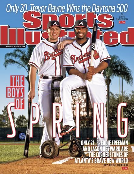2011 Sports Illustrated - With Label   February 28  -  Jason Heyward / Freddie Freeman / Atlanta Braves Spring Training