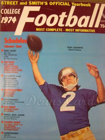 1974 Street & Smith's College Football   -  Tom Clements 