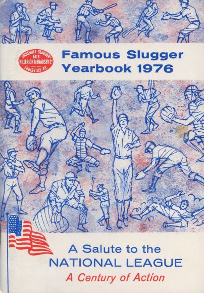 Famous Sluggers Yearbook 1976 Illustration Players in Action