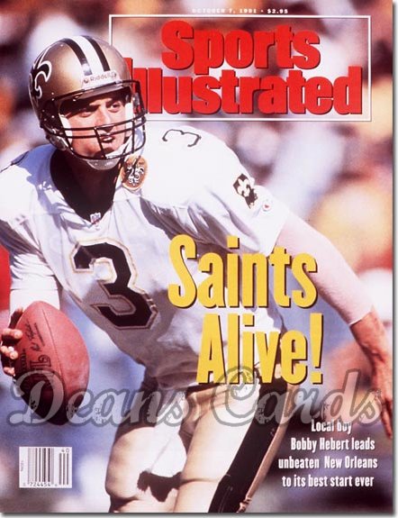 1991 Sports Illustrated - With Label   October 7  -  Bobby Hebert (New Orleans Saints)