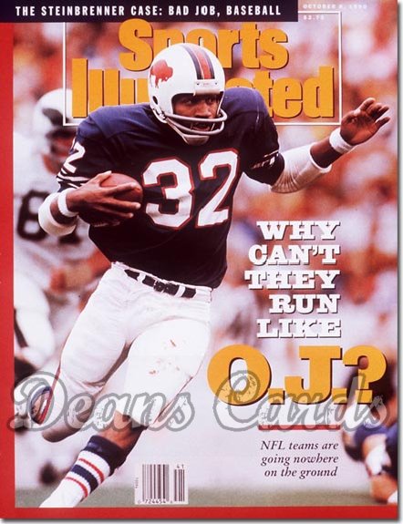 1990 Sports Illustrated - With Label   October 8  -  O.J. Simpson (Buffalo)