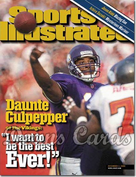 2000 Sports Illustrated - With Label   December 4  -  Duante Culpepper (Minnesota Vikings)