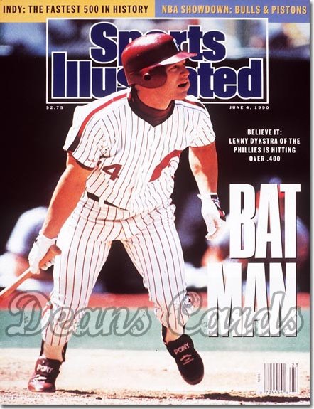 1990 Sports Illustrated - No Label   June 4  -  Lenny Dykstra (Philadelphia)