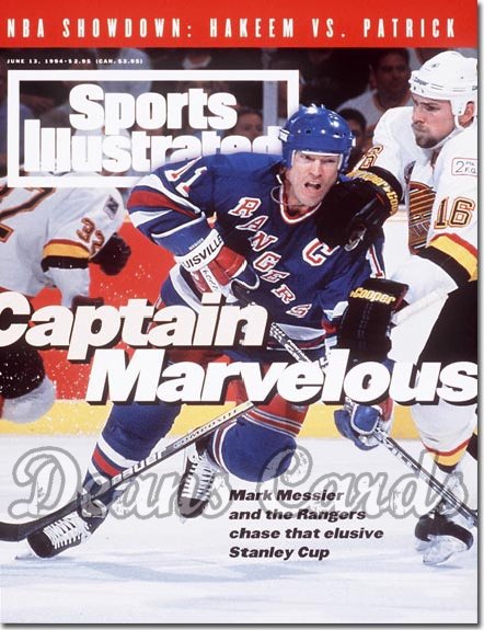 1994 Sports Illustrated - With Label   June 13  -  Mark Messier (NY Rangers) Trevor Linden (Canucks)