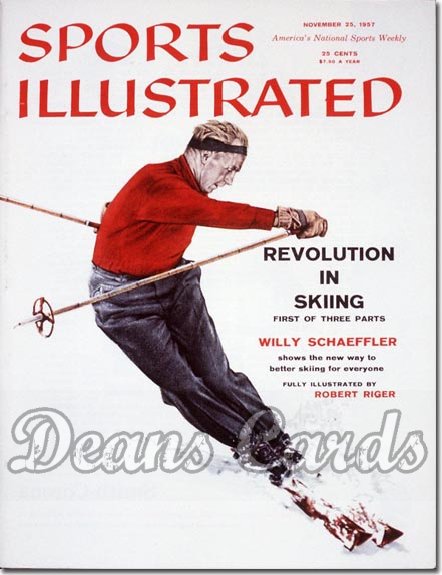 1957 Sports Illustrated - No Label   November 25  -  Willy Scherffler (Skiing / Skier)
