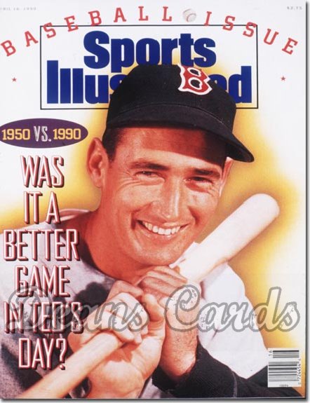 1990 Sports Illustrated - With Label   April 16  -  Ted Williams Boston Red Sox SI