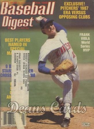 1988 Baseball Digest   -  Frank Viola  February 