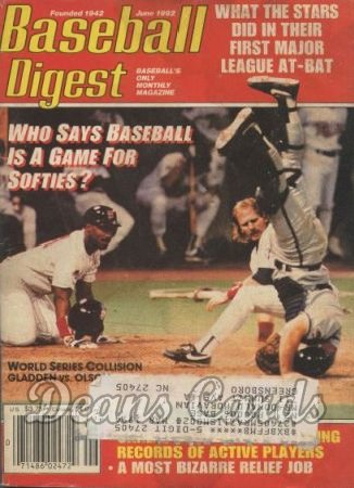 1992 Baseball Digest   -  Dan Gladden / Greg Olson  June 