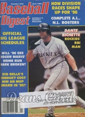 1996 Baseball Digest   -  Dante Bichette  April 