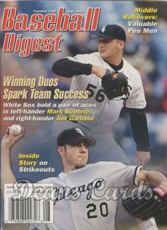 2005 Baseball Digest   -  Mark Buehrle / Jon Garland  August 