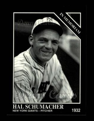 1994 Conlon #1127   -  Hal Schumacher In Memoriam