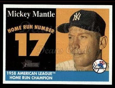 2007 Topps Heritage Mickey Mantle HR Set #17 MMHRC  -  Mickey Mantle Home Run 17