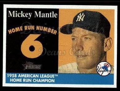2007 Topps Heritage Mickey Mantle HR Set #6 MMHRC  -  Mickey Mantle Home Run 6