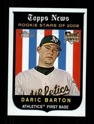 2008 Topps Heritage #117  Daric Barton  