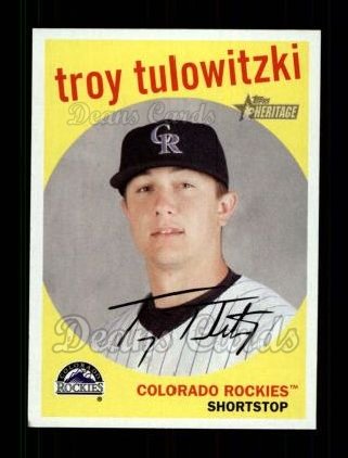 2008 Topps Heritage #21  Troy Tulowitzki  