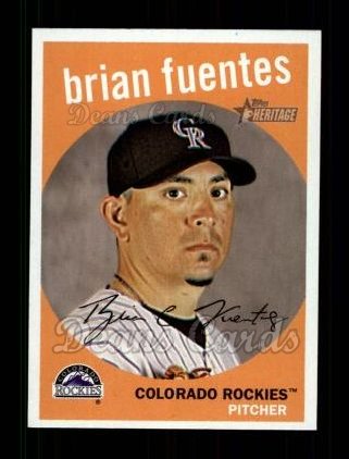 2008 Topps Heritage #22  Brian Fuentes  