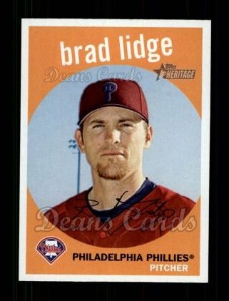 2008 Topps Heritage #57  Brad Lidge  