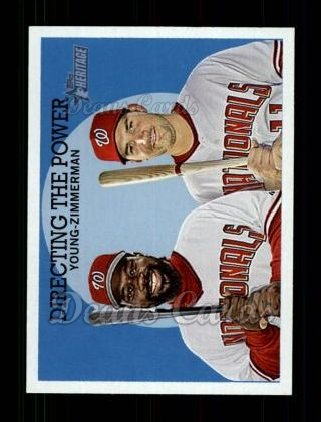 2008 Topps Heritage #74   -  Dmitri Young / Ryan Zimmerman Directing the Power