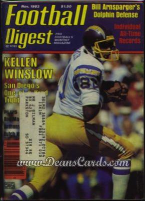 1983 Football Digest    November  - Kellen Winslow