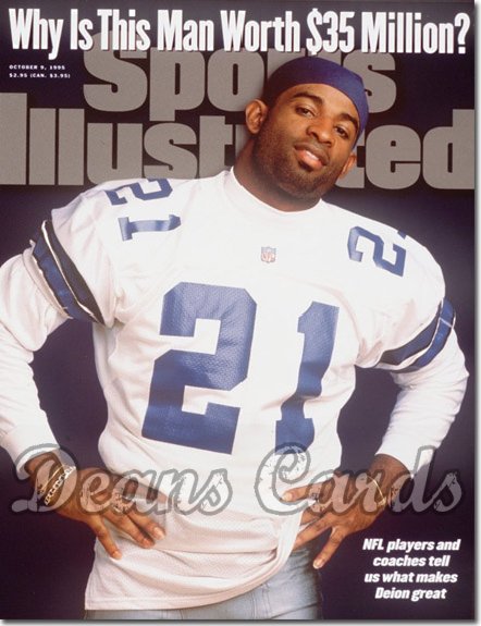 1995 Sports Illustrated - With Label   October 9  -  Deion Sanders (Dallas)