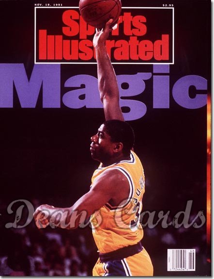 1991 Sports Illustrated - With Label   November 18  -  Magic Johnson (LA Lakers)