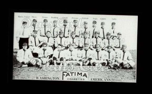 1913 T200 Fatima Team Reprint #8   Washington Americans