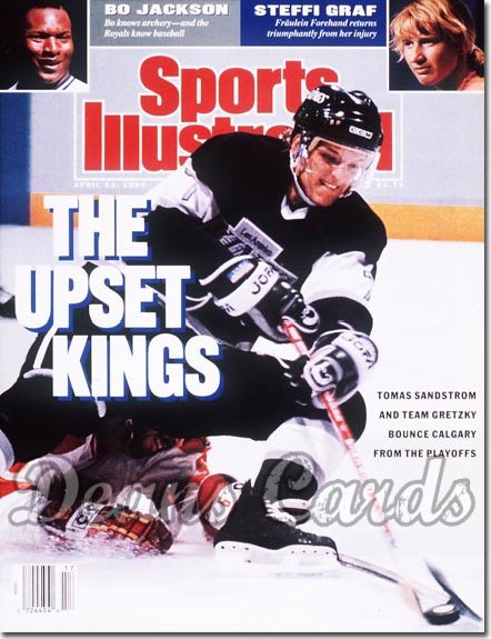 1990 Sports Illustrated - With Label   April 23  -  Thomas Sandstrom (LA Kings)