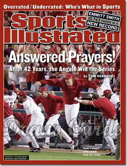 2002 Sports Illustrated - With Label   November 4  -  John Lackey & others Anaheim Angels World Series
