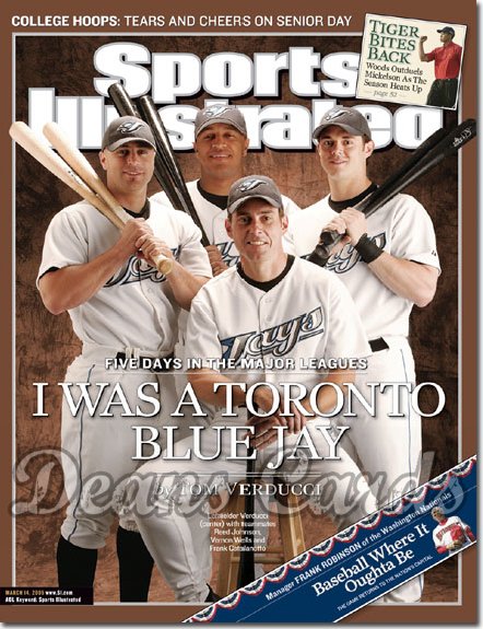 2005 Sports Illustrated - With Label   March 14  -  Verducci R Brown V Wells F Catalanotto Toronto Blue Jays