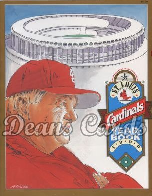1990 St. Louis Cardinals Yearbook - Herzog, Busch Stadium