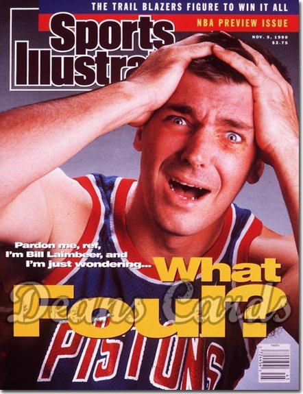 1990 Sports Illustrated - With Label   November 5  -  Bill Laimbeer (Detroit Pistons)